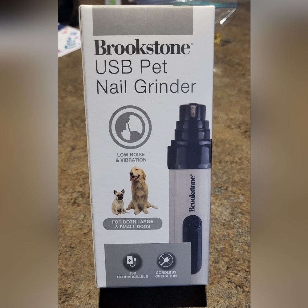 Cordless USB Rechargeable Quiet Low Noise Pet Nail Grinder Small/Large Dog